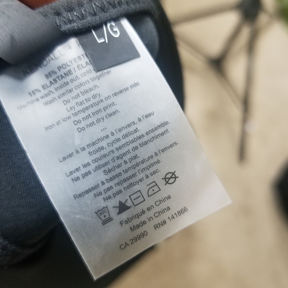 $98 Kendall & Kylie Zip Front Deep V-Neck Crop Top - Picture 8 of 8